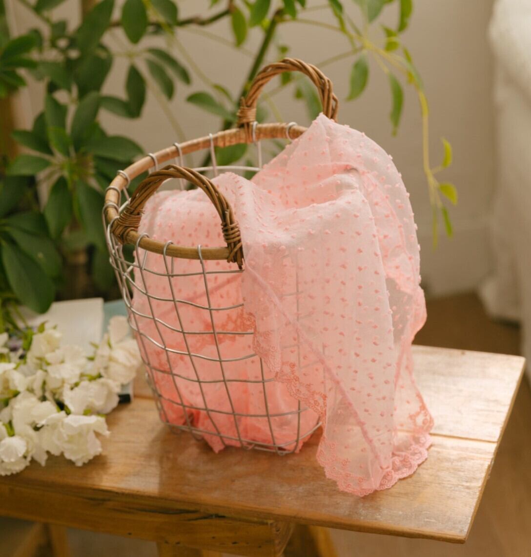予約【malrang】SeeThrough Popcorn Blanket《Peach》