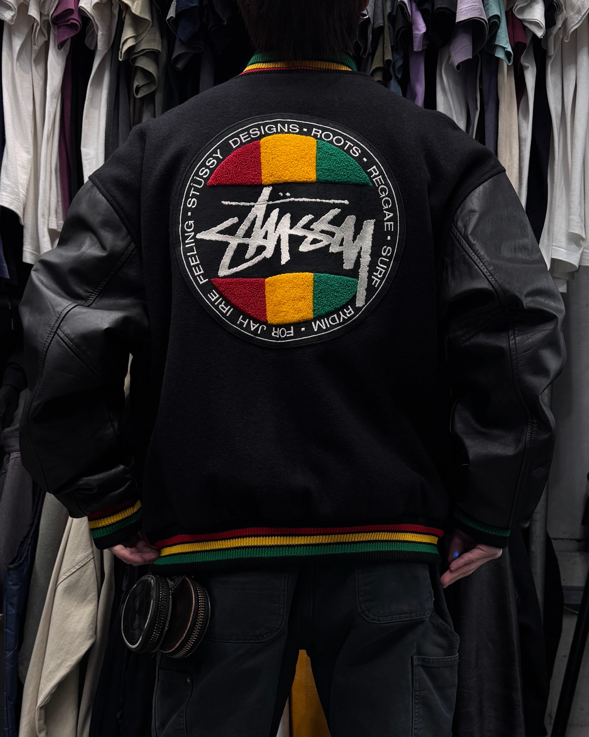 Special!!】90's old stussy Varsity Jacket “Griffin” “スタジャン