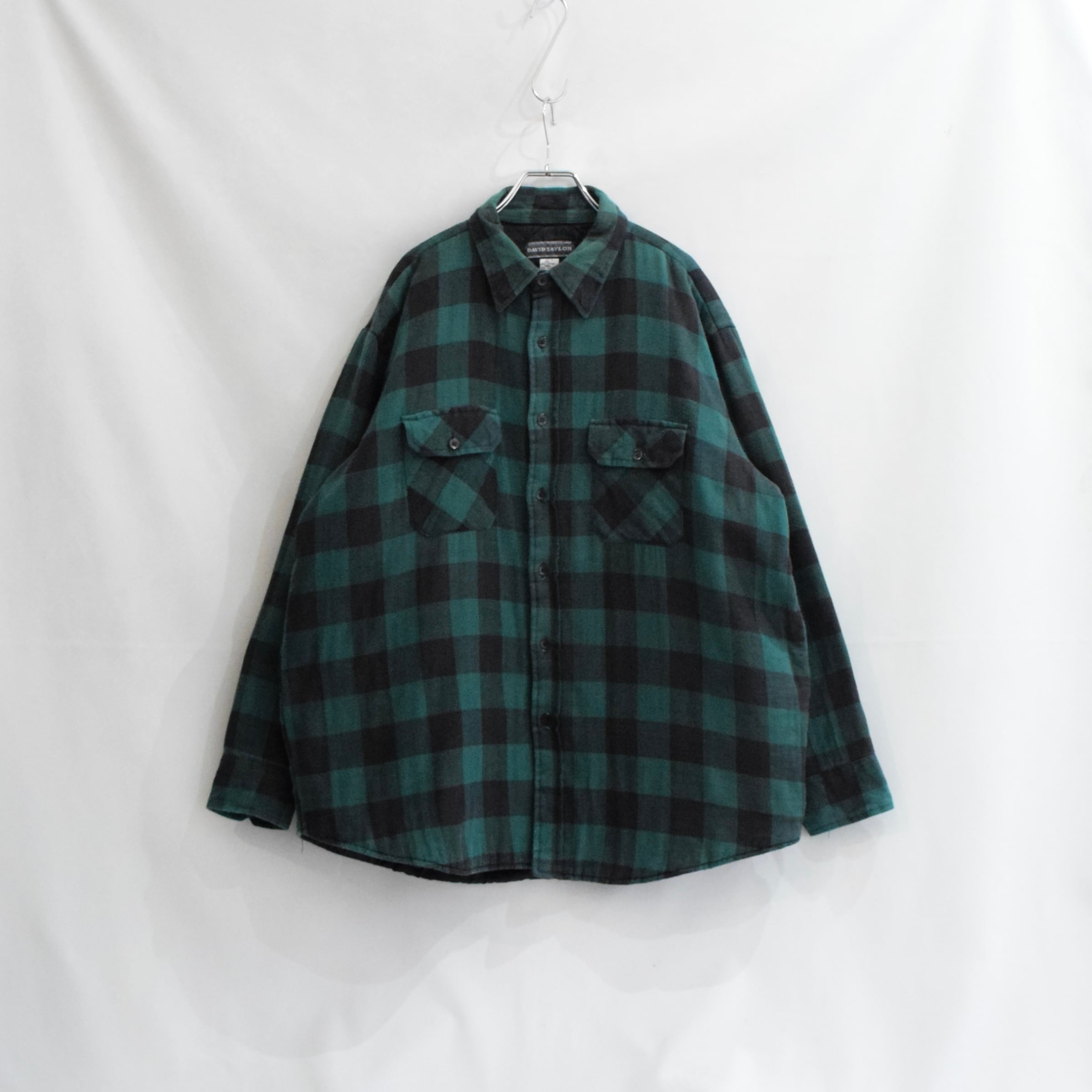 90's PENDLETON オンブレチェック柄ウールシャツ メンズL レッド系
