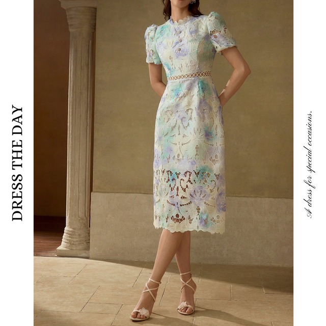 フローラルレースミスティワンピース W0011