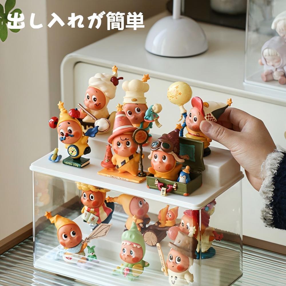 ぬいぐるみ ディスプレイケース 4段 透明 アクリル 防水防塵 収納