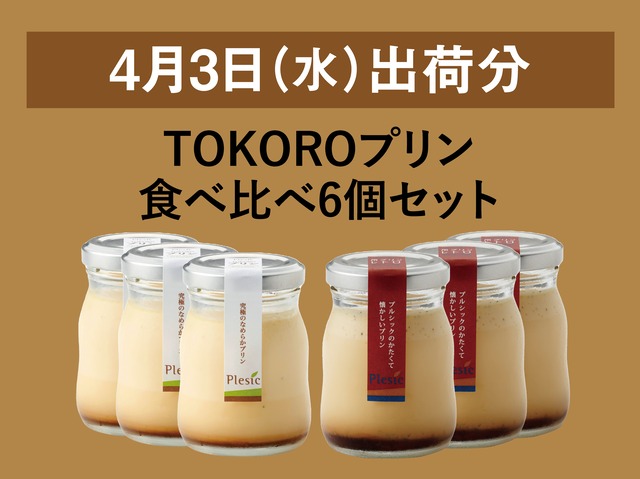 TOKOROプリン食べ比べ6個セット【2024年4月3日出荷分】