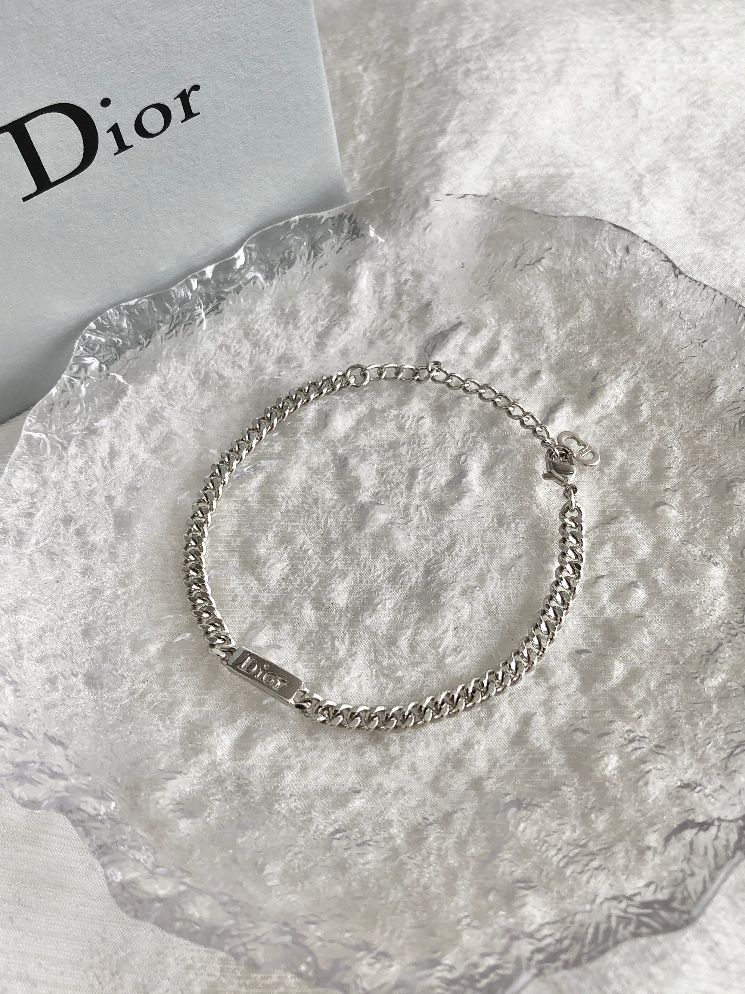 Alanさん専用 Dior ブレスレット シルバー Christian Dior クリスチャン ディオール ブレスレット シルバー ロゴ