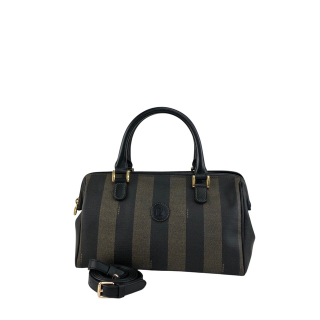FENDI フェンディ ペカン ショルダーバッグ ブラウン PVC レザー 2way ボストン vintage ヴィンテージ オールド fw8ie6