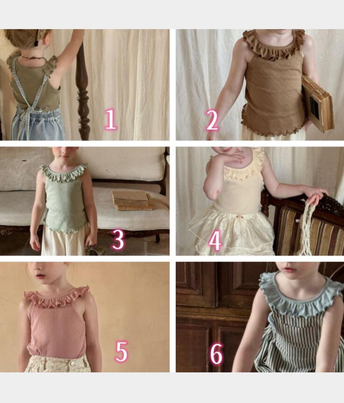 予約【otay 6color /frill sleeveless】