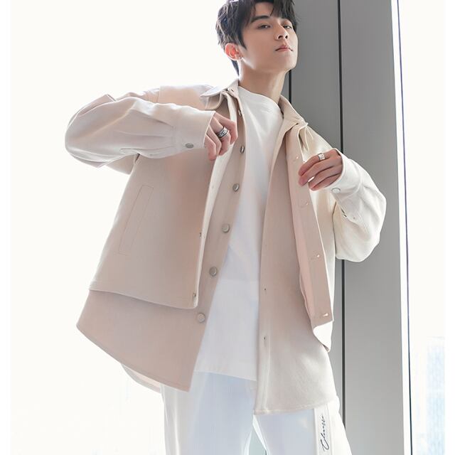 PINUE アウター　レイヤードジャケット　アイボリー PINUE アウター レイヤードジャケット アイボリー