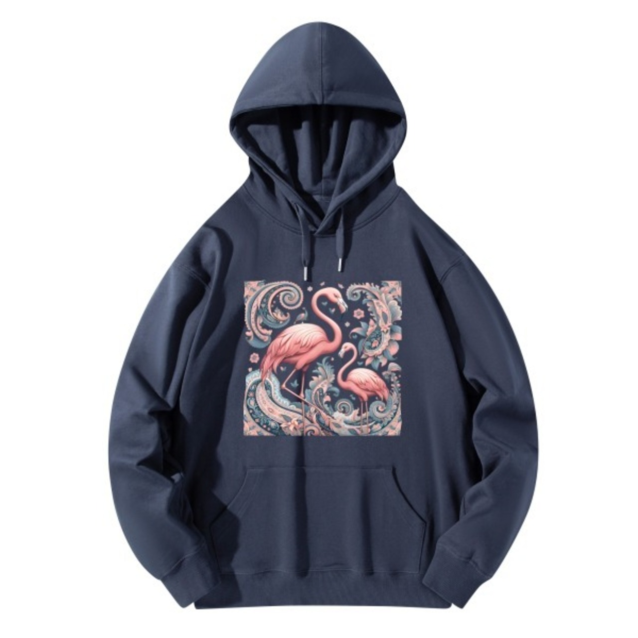 Unisex Front & Back Printing Cotton Hoodie Paisley 4606