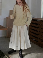 Esquisse Art Motif Flare Skirt F0864