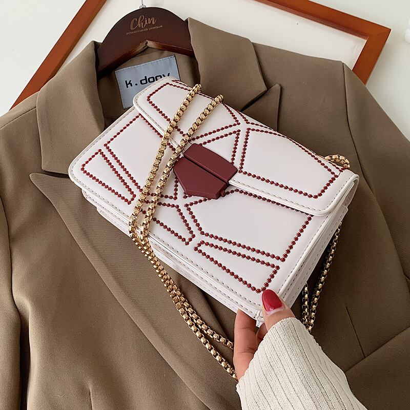 チェーンワンショルダーアンダーアームスモールバッグレディース2020人気の新しいトレンディなファッションネットセレブワイルドメッセンジャースモールスクエアバッグ 手作りハンドバック31633824275