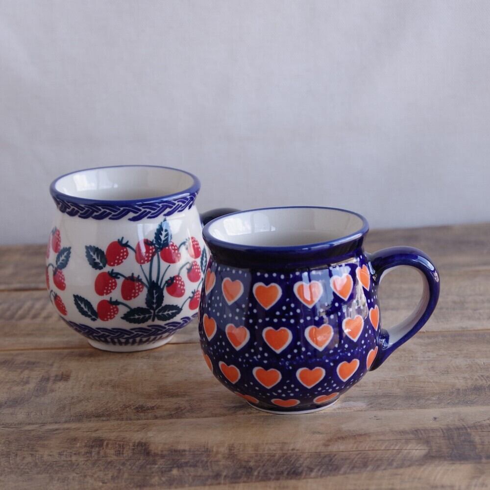 ポーリッシュポタリー ボレスワヴィエツ ハート型 2個セット