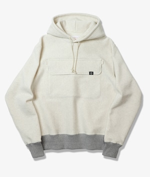 CHEST POCKET HOODIE OM/GRAY