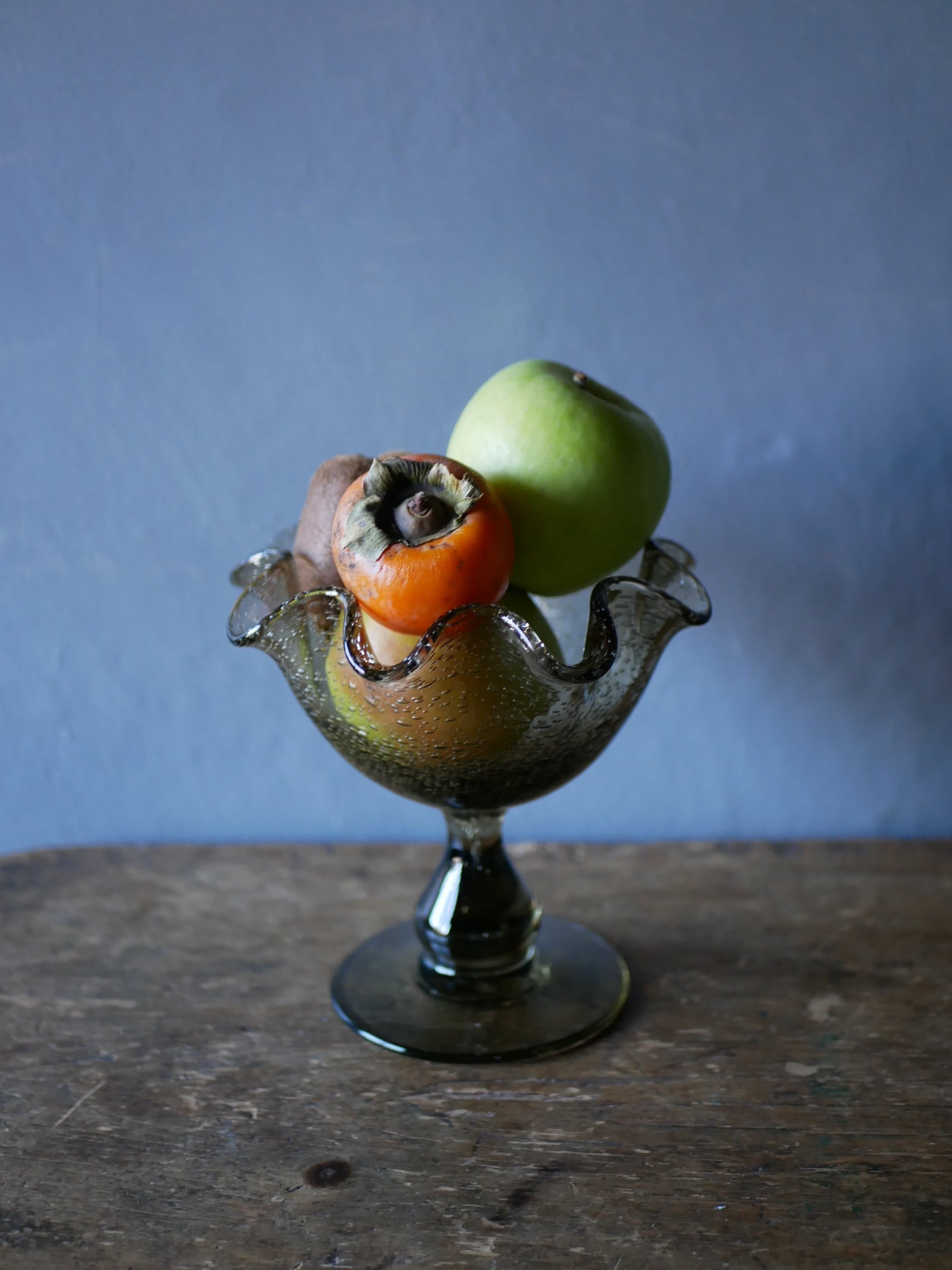 大振りフリルのフラワーベース フランスアンティーク ブロカント