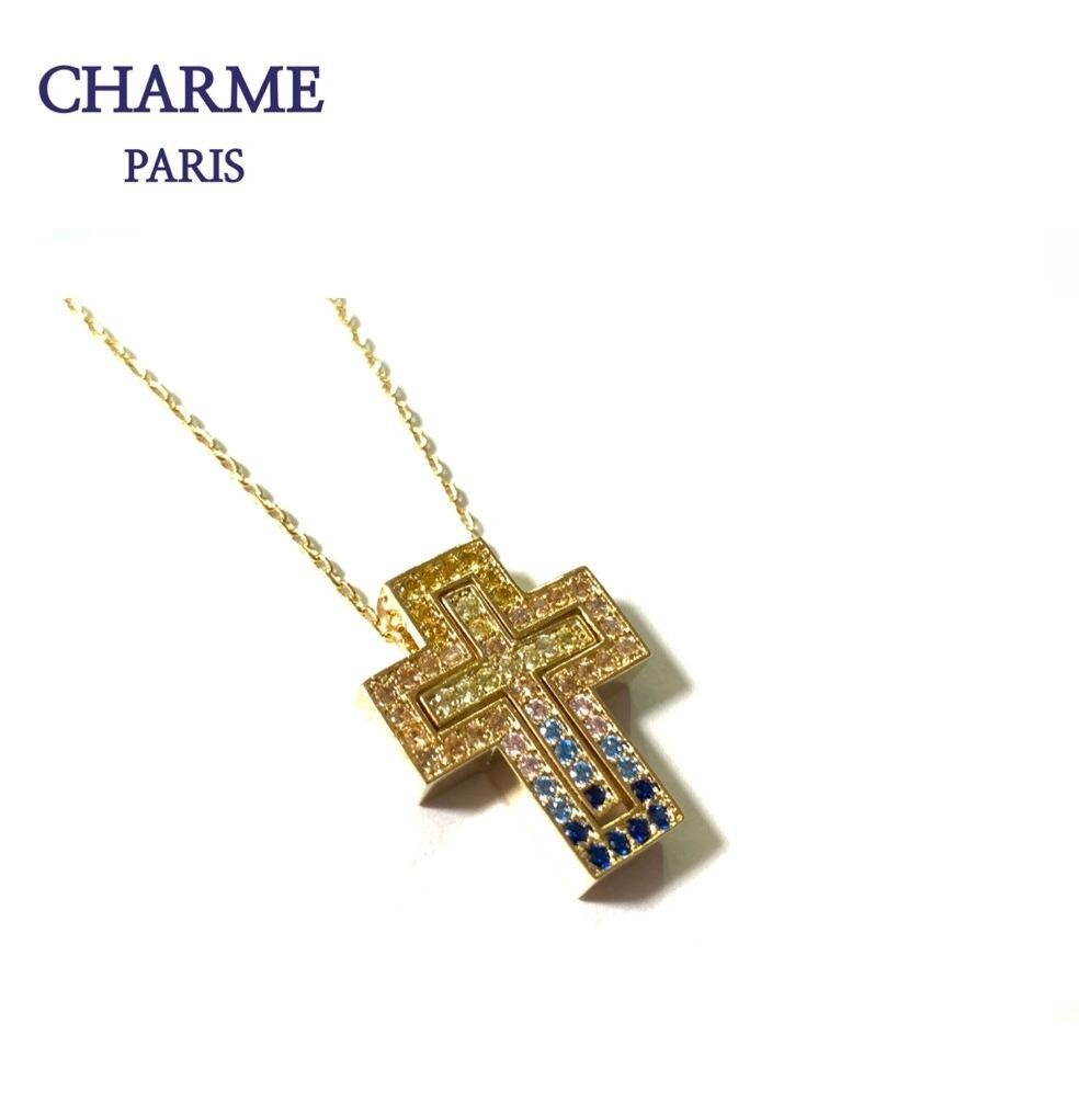 cz diamond  separate rainbow necklace