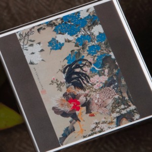 伊藤若冲　紫陽花双鶏図2 / Two Roosters with Hydrangea II