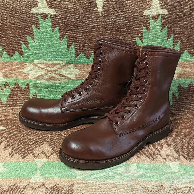 60s U.S.Military Brown Leather Combat Boots （7 1/2） | Wonder ...