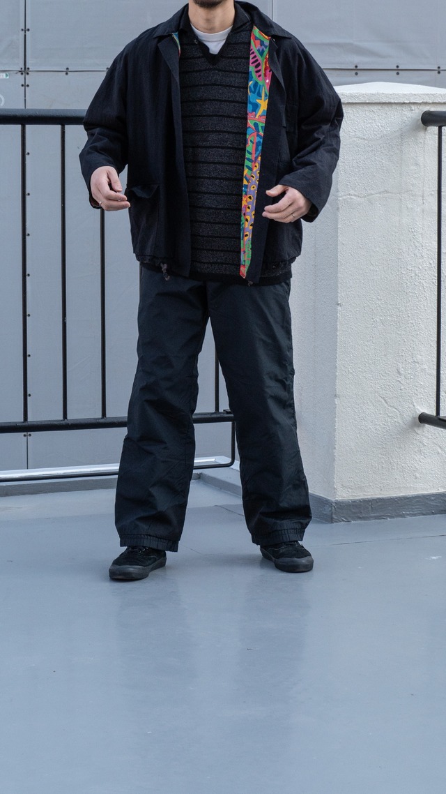 unknown vintage Black-Crazy pattern blouson