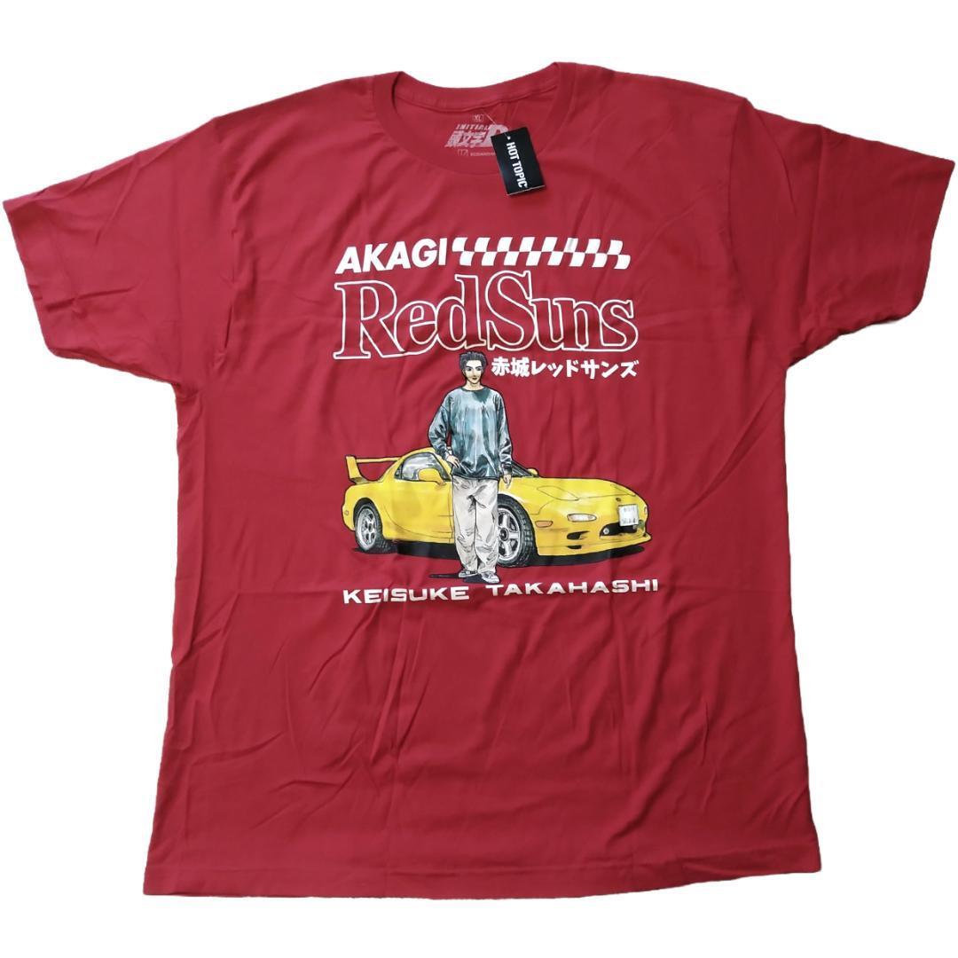 頭文字D Tシャツ 赤 高橋啓介 しげの秀一 海外公式 頭文字D Tシャツ XLサイズ 赤 高橋啓介 しげの秀一 海外