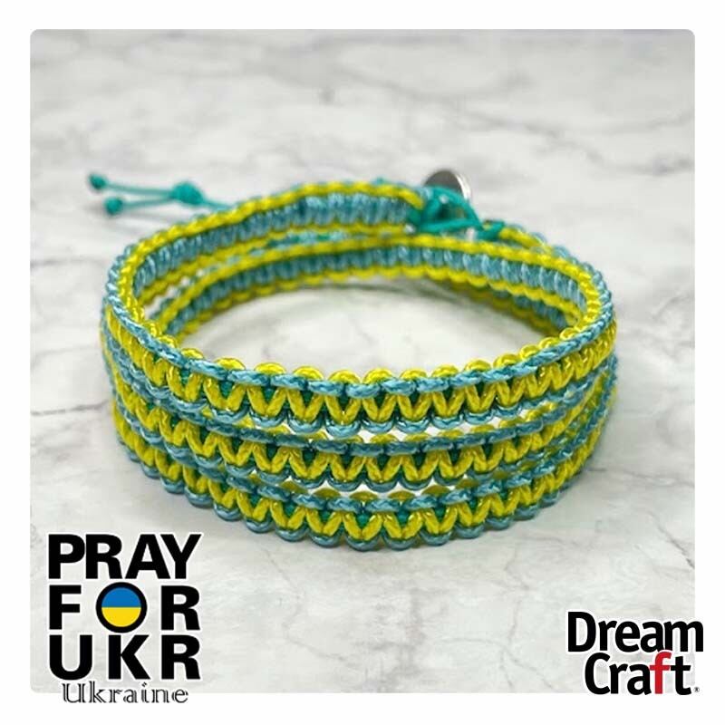 送料無料】グレー×ホワイト蓄光 パラコード3連ラップブレス