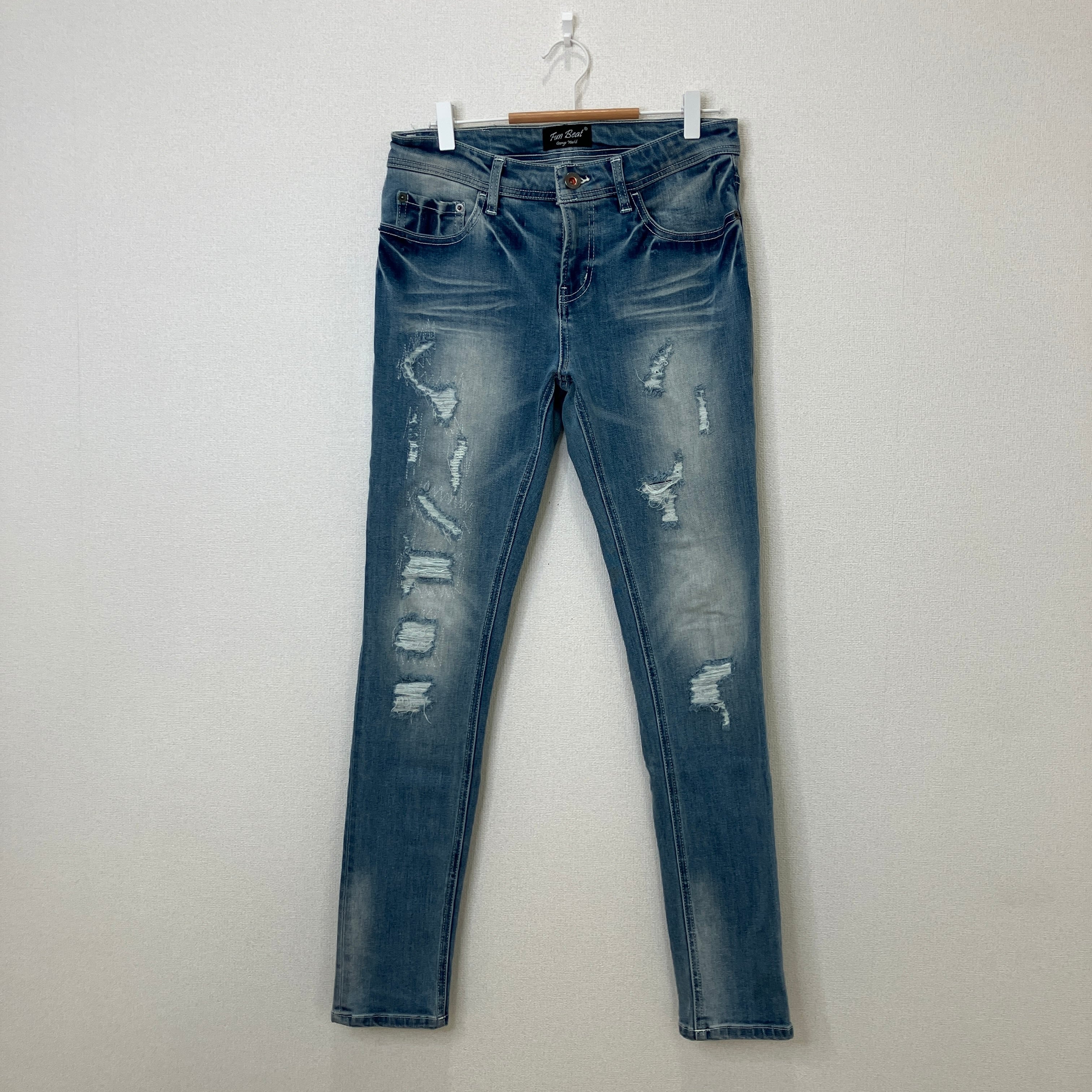 AMIRI アミリ Damage Denim Pants スキニーデニム ライトブルー size