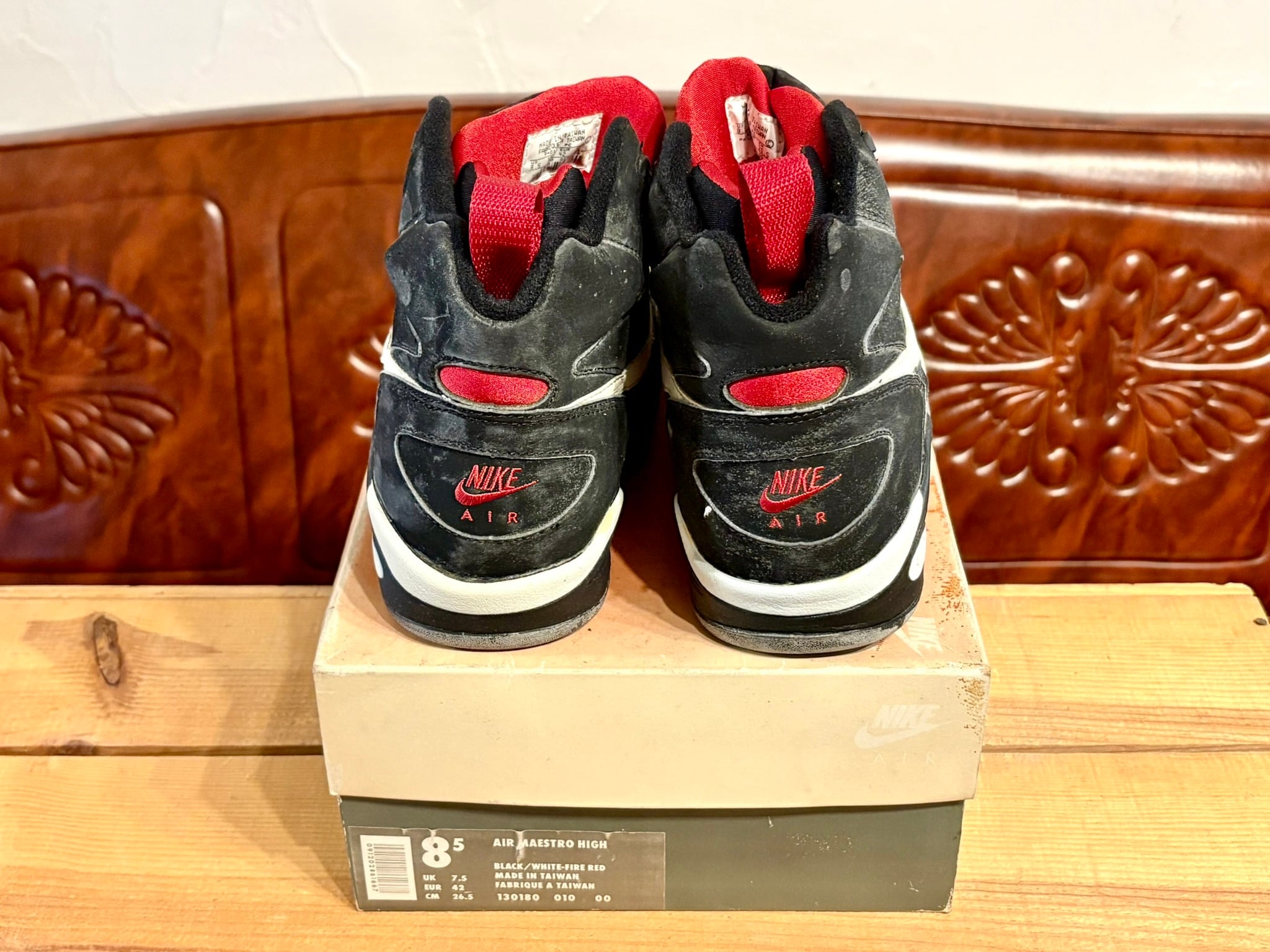 ★90s!希少レア!ナイキ エア マエストロ 黒 ビンテージ デッド 197★ NIKE（ナイキ） AIR MAESTORO HIGH（エア マエストロ） 黒 8.5 26.5cm