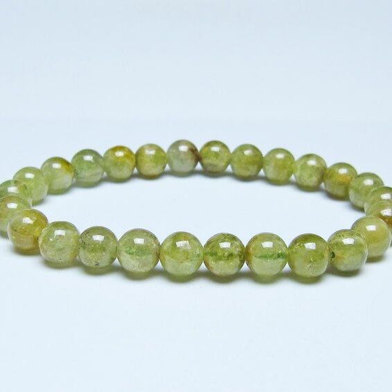 ツァボライト ブレスレット 7mm 一点物 メール便可 111-49776