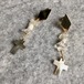 ムーンストーン×クリスタルクロスシェルピアス