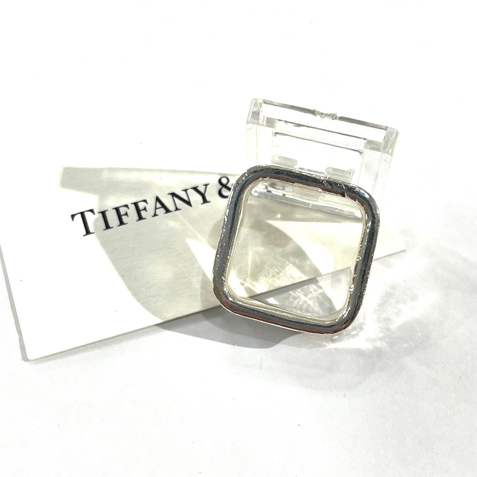 TIFFANY&CO.】【約16-17号 】2528 希少1837 スクエアリング／シルバー