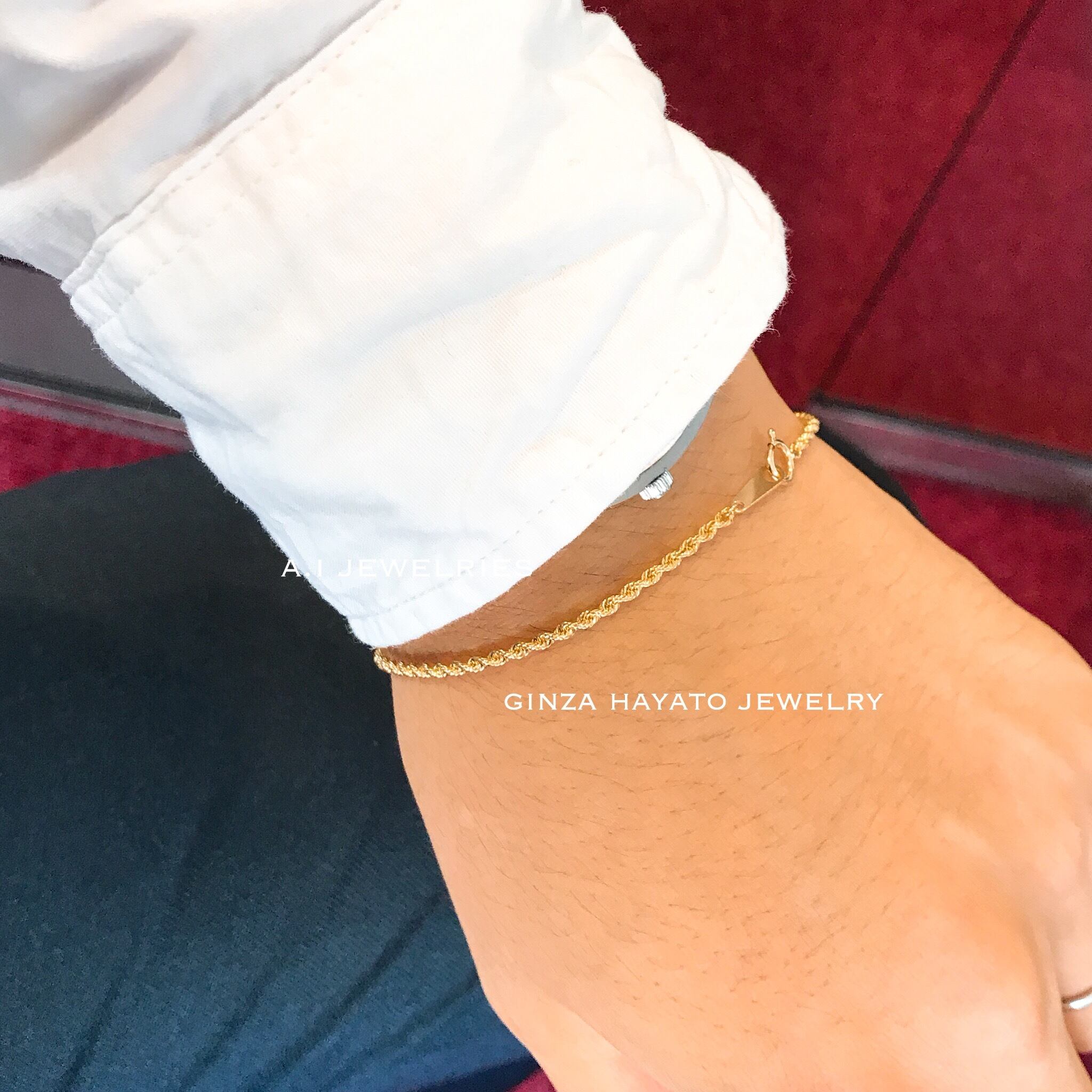 K18 18金 cm ロープ ブレスレット Rope Bracelet メンズ 男性 サイズ Mens Size A I Jewelries エイアイジュエリーズ