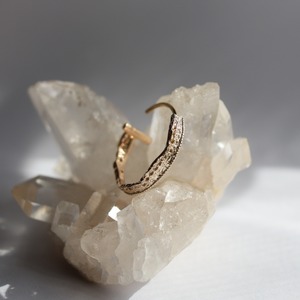 K18YG.K10YG ・ panierピアス / 片耳　地金のみ