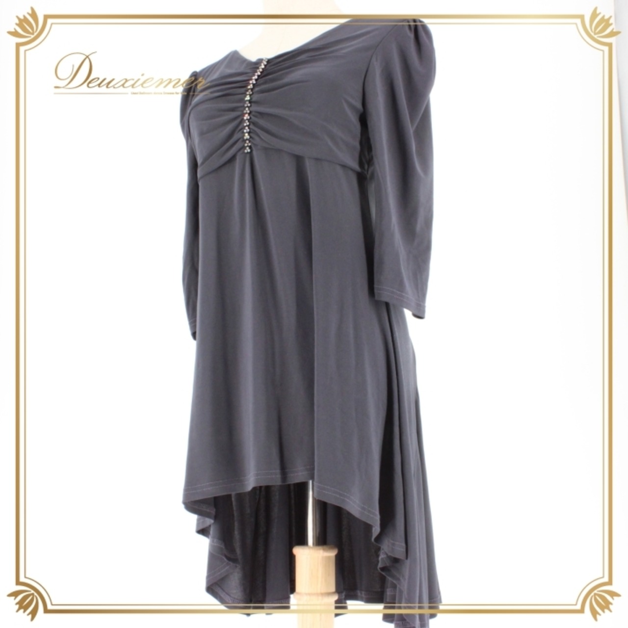 社交ダンス 衣装 スタンダード トップス レッスンウェア レディース ラインストーン グレイ系 ICHIOKU イチオク ロング丈 長袖 練習着 ショート丈 フィット感 ストレッチ生地 練習用 おしゃれ ダンス用 ティアードデザイン 薄手 通気性 高品質 スポーティ 上品 色違い イベント用 パーティー スタイリッシュ