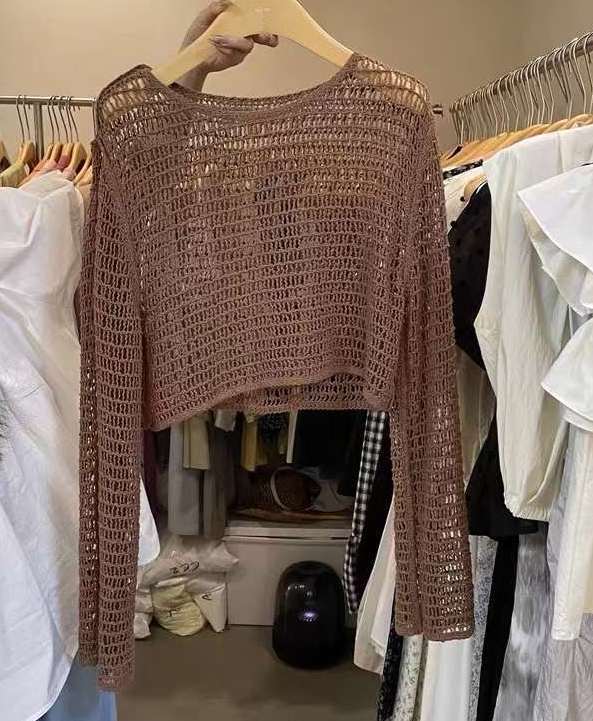 鍵編み トップス　AJ22231-037