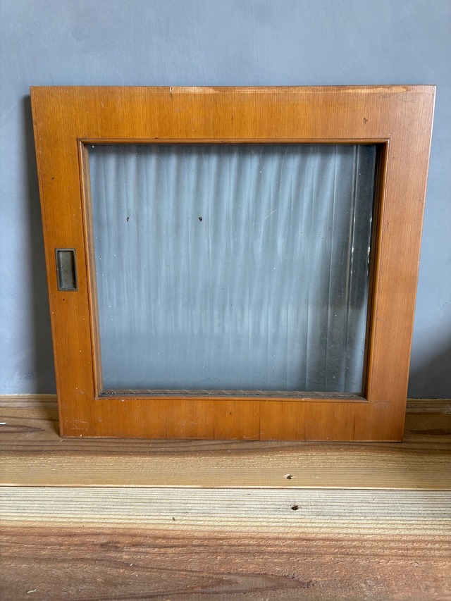 st55 【古建具】モールガラス建具(小) 引手左