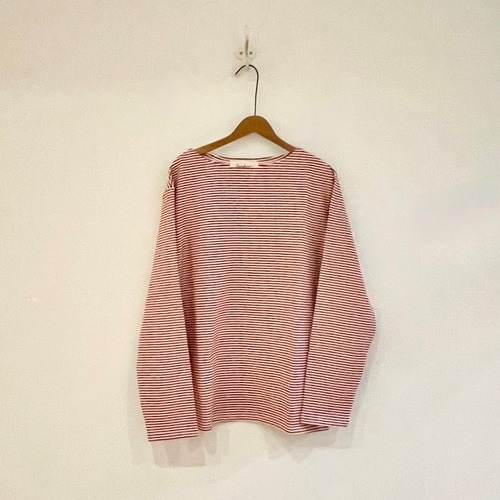 C91500 〈ROSANNA〉 Border Jersey  Boat-Neck Tee