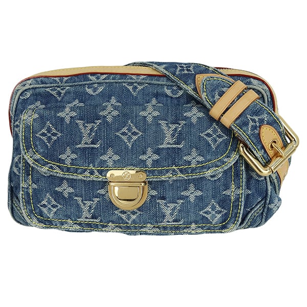 New LOUIS VUITTON ルイヴィトン スカーフ バンドーKチャーム ブルー