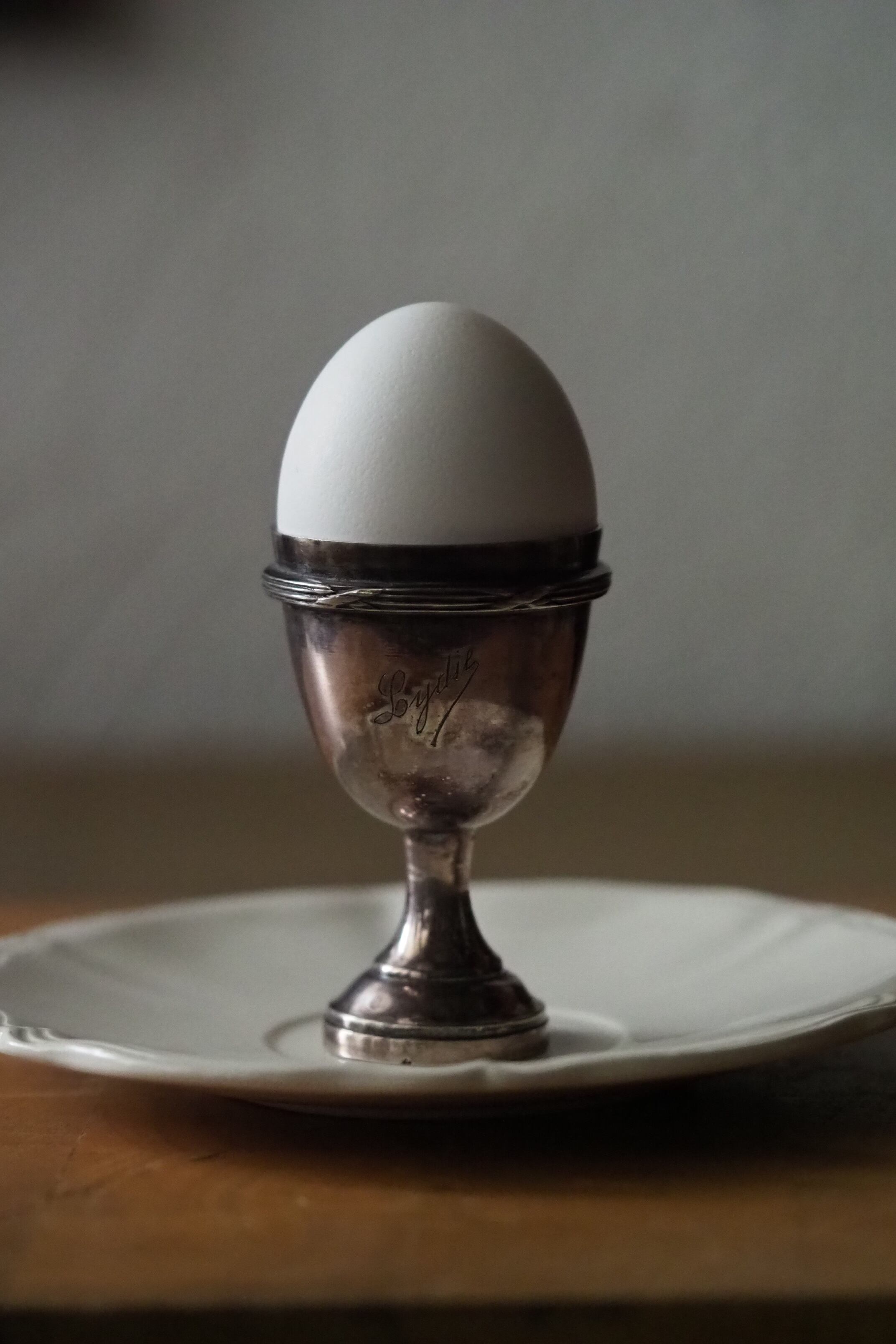 シルバープレートのエッグスタンドNo.3-vintage egg stand
