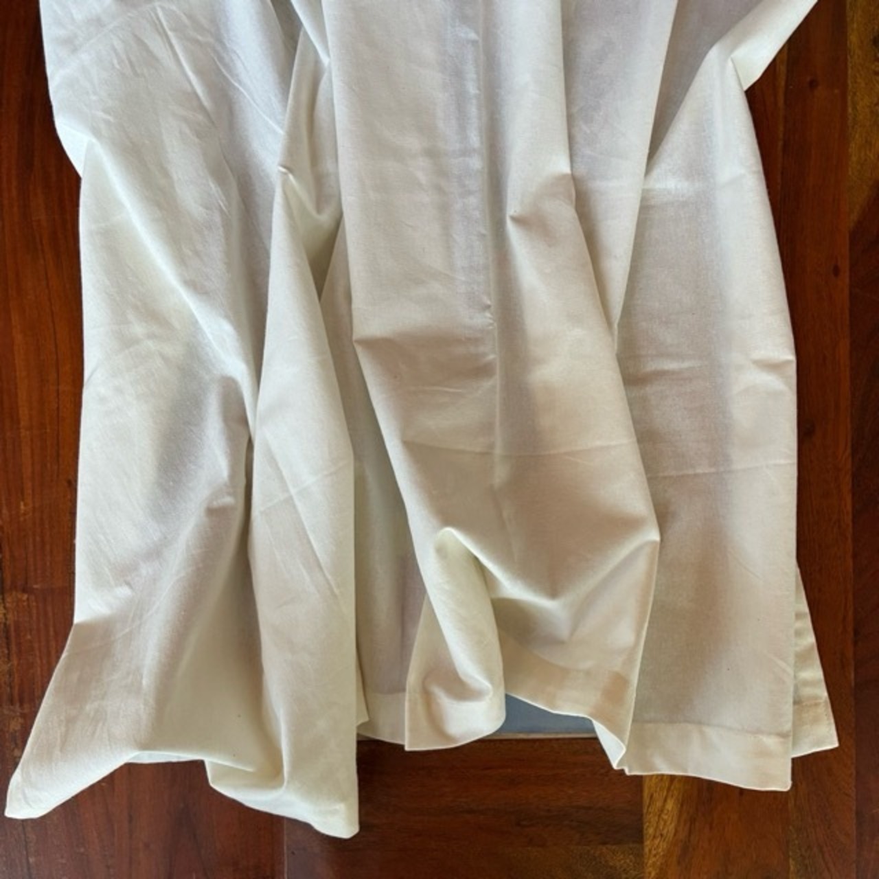 TOPANGA Homefurnishing India Cotton Sheeting curtain　インド　コットンシーチングカーテン　110×240cm　ホワイト　白　綿　ナチュラル　間仕切り　掃き出し窓　レースカーテン　ドレープカーテン　中厚　カーテンポール　暖簾