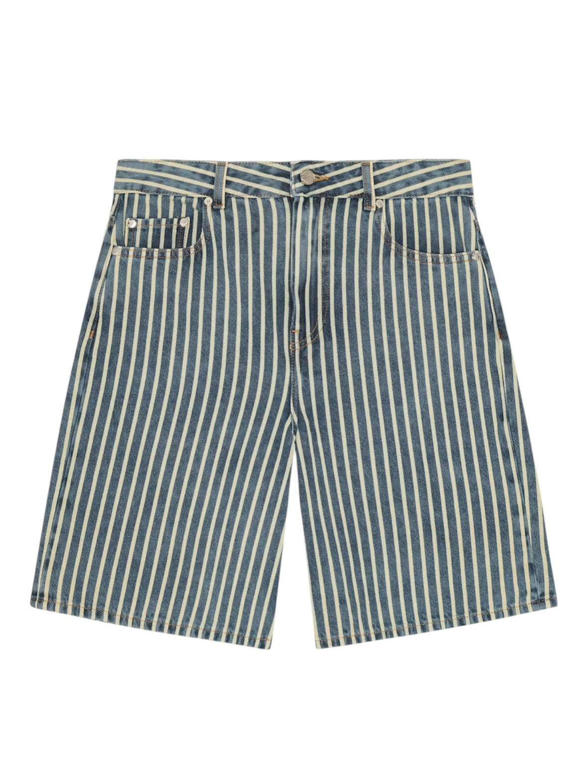 25AW】GANNI ガニー / Striped Denim Shorts / デニムショーツ | TRENT