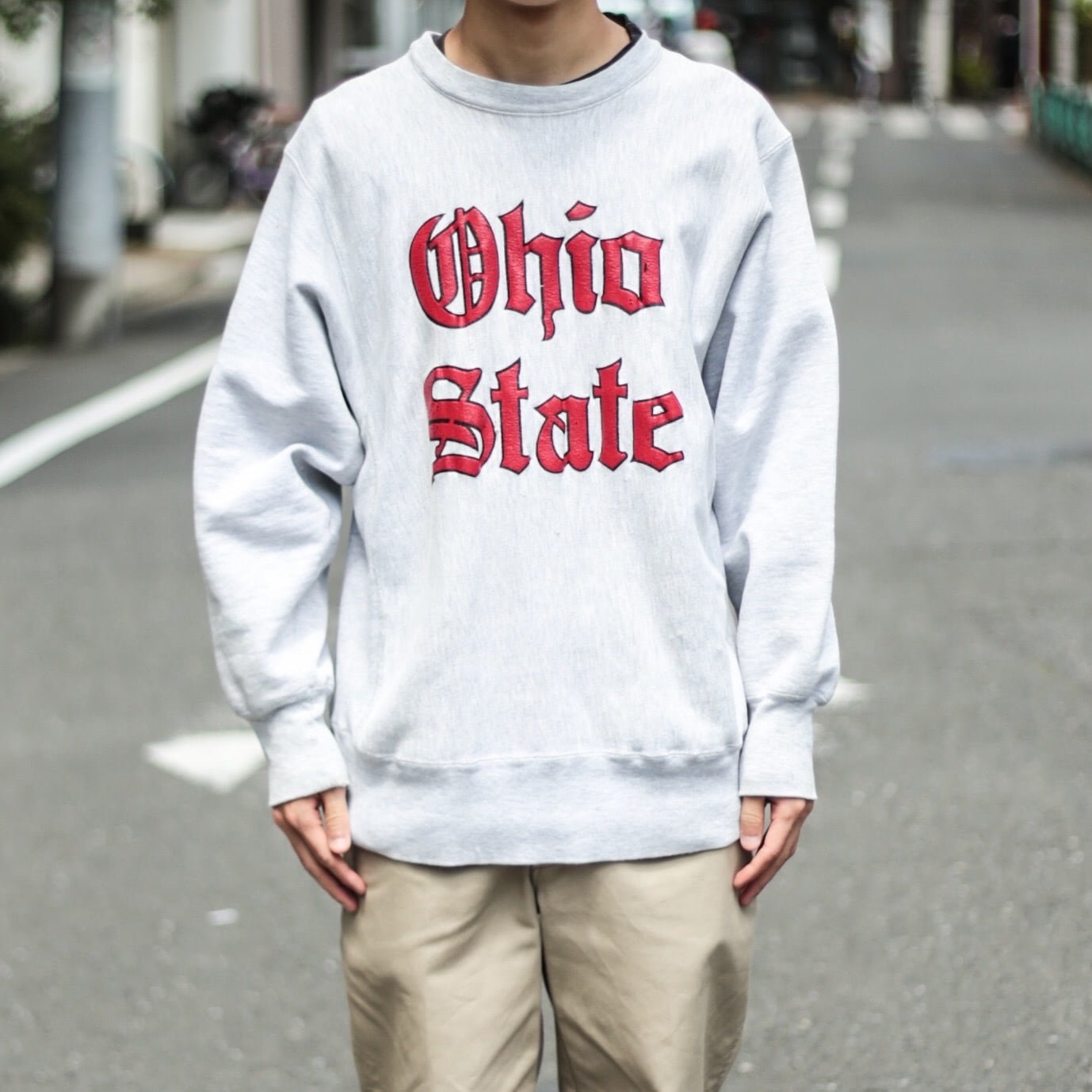 チャンピオンohio state リバースウィーブ 80s LARGE-