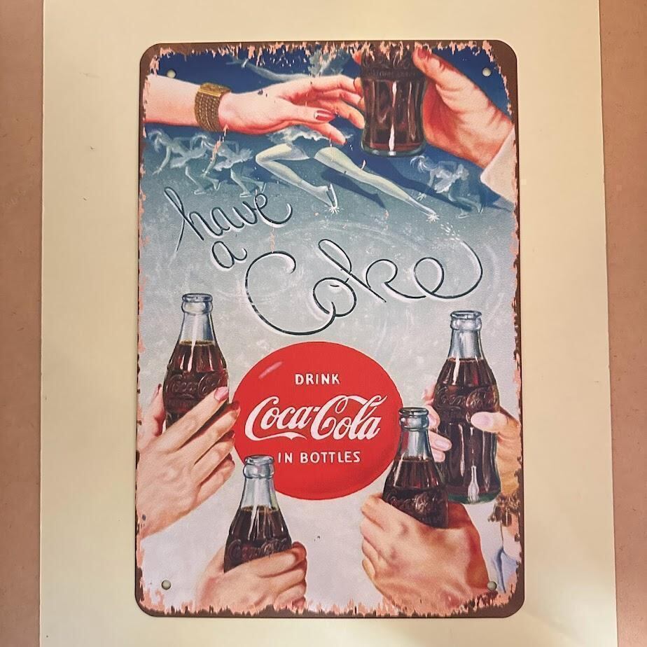 レトロ ブリキ看板 コカ・コーラ cheers 20×30cm | ルモウスジャパン