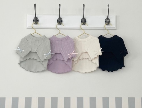 【littleheart】Jemma ribbon crop T-shirt