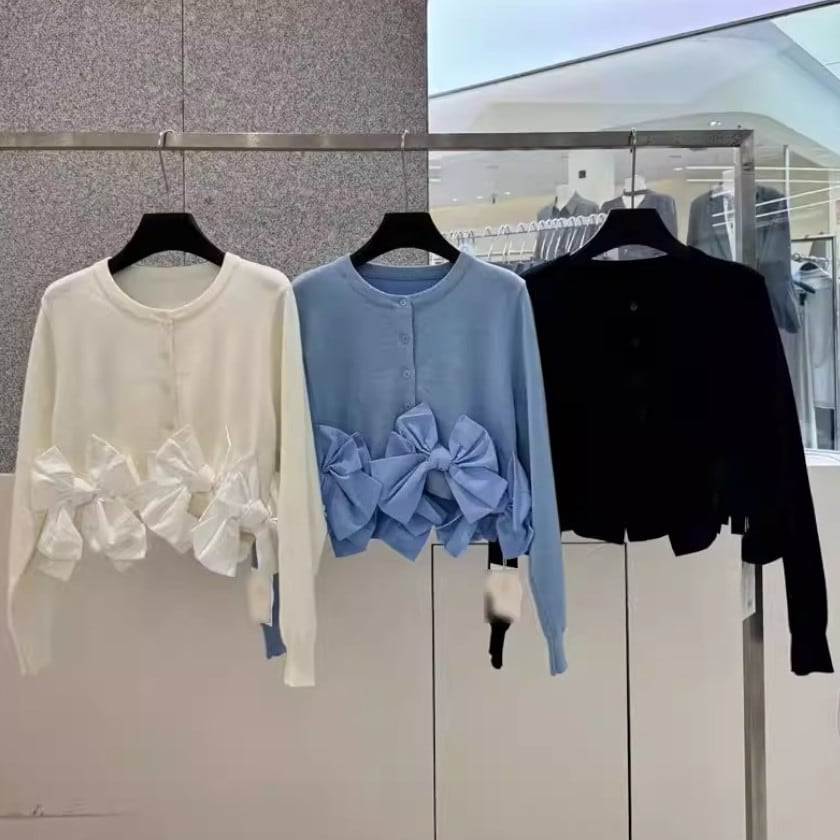 Ribbon knit cardigan A1613 | arSelects