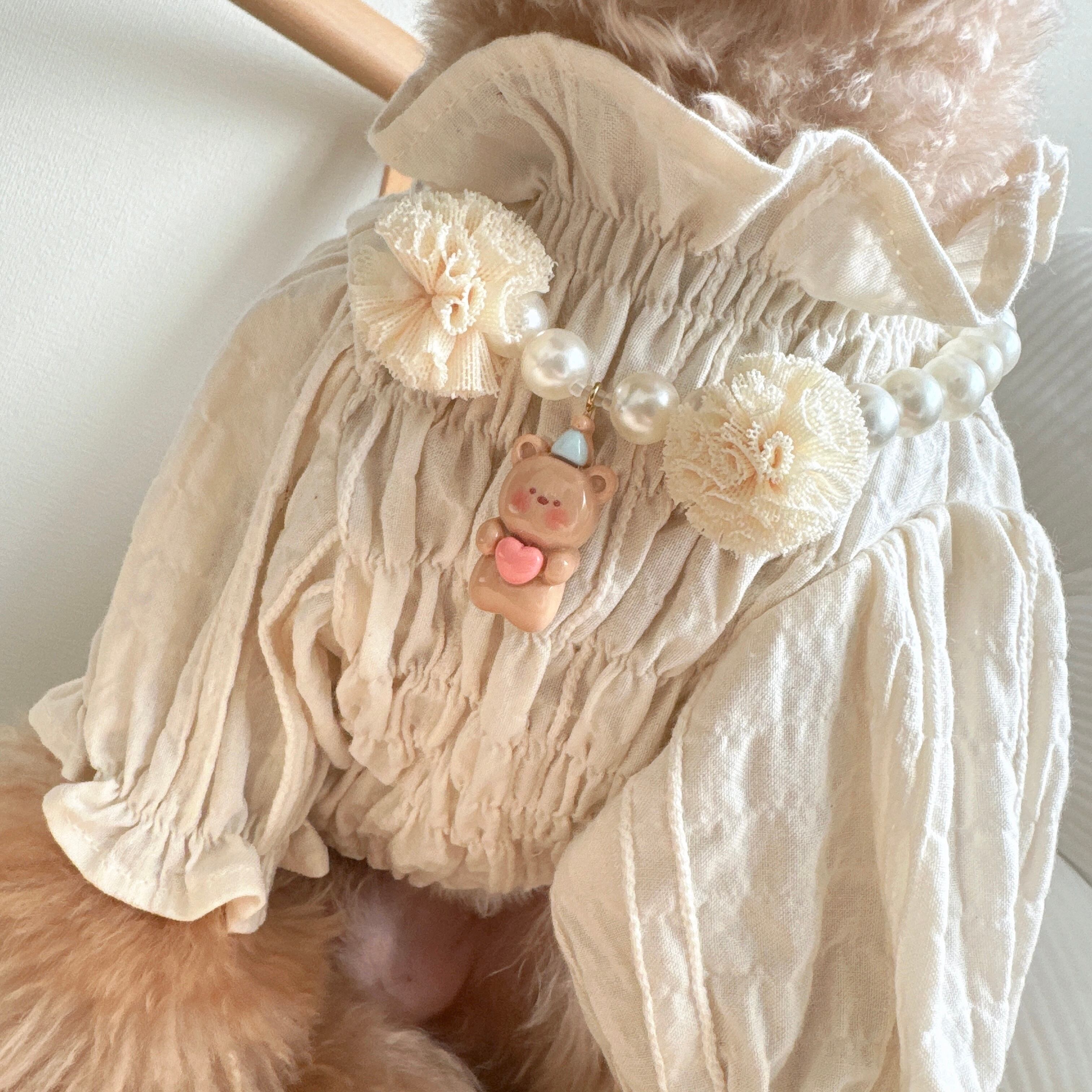 帽子くまさんボンボンレースネックレス