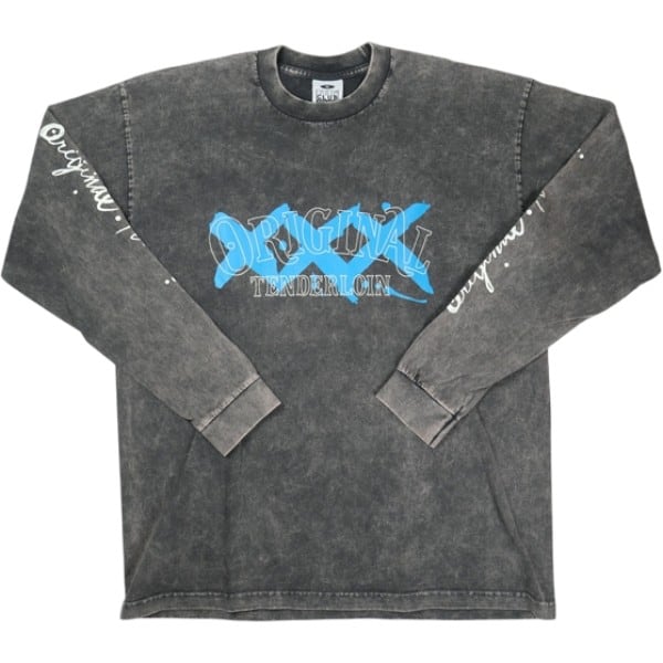 Size【XL】 TENDERLOIN テンダーロイン TEE LS ACID WASH XXX BLACK