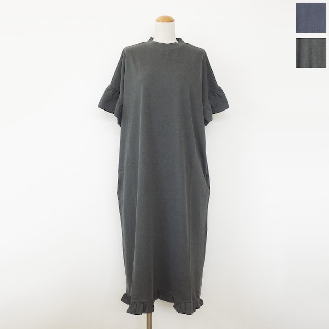 KELEN (ケレン) カットソーワンピース ピグメント フリル ロング ISEA LKL26HOP2134