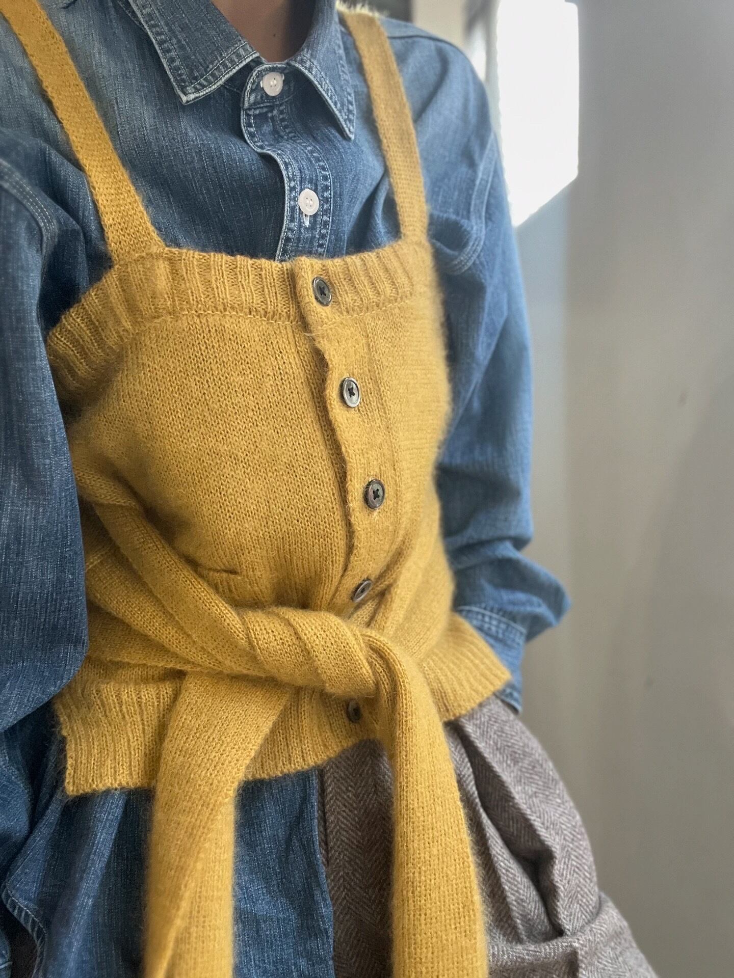 RYU KAGA - Mohair knit cami top (YELLOW) | Savvy（大分市セレクト