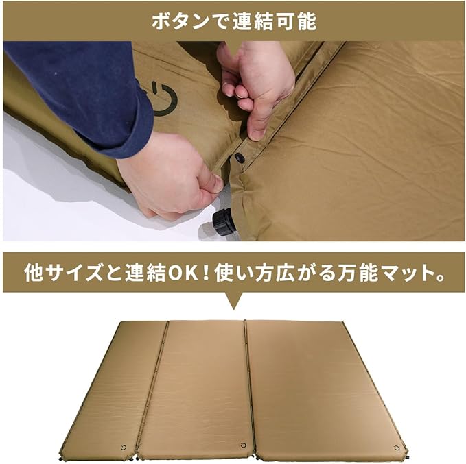 クイックキャンプ] 車中泊マット ダブル インフレータブル 高密度