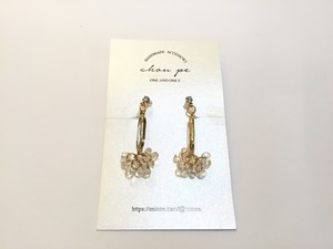 Chou pe クリアチャームイヤリング