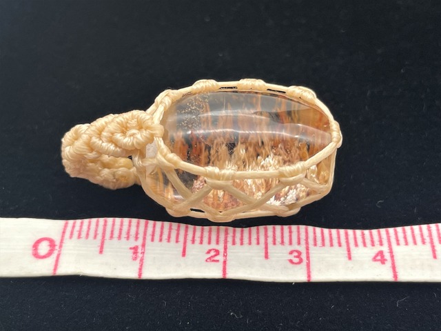 マクラメ編みペンダントトップ（ガーデンクォーツ）