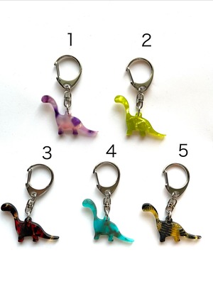 恐竜キーホルダー★ブラキオサウルス　【メガネ産地福井～メガネ素材で作ったアクセサリー】