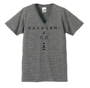 'NAKAGAMI&CO' Logo V neck T-shirt 4.4oz